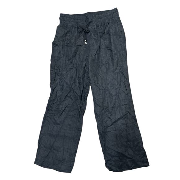 Quince Black Wide Leg Pants linen large - Picture 4 of 8